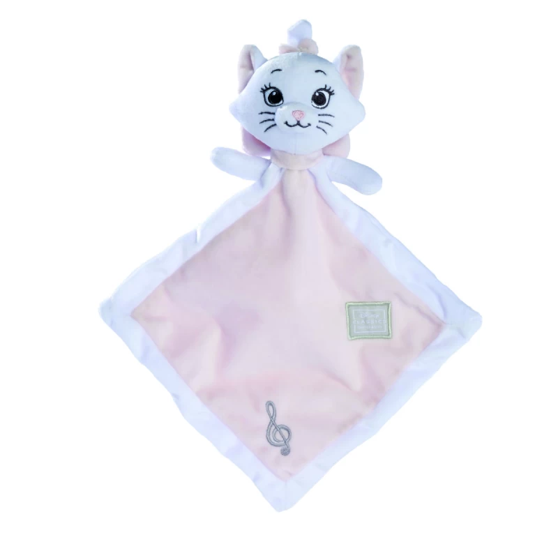 Disney - Marie Le Chat - Doudou Plat Blanc Rose 25 Cm 2 Disney - Marie Le Chat - Doudou Plat Blanc Rose 25 Cm – Image 2