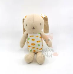 Klorane Doudou Peluche Lapin Beige Fleur Oeko Tex 20 Cm